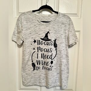 Hocus-pocus I Need Wine to Focus, Size Medium, New (without tags)